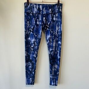 ALO Yoga Sz Small Blue Snake Print Leggings